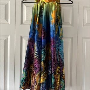 Yellow and Gold A-line Maxi Dress for Resort Wear